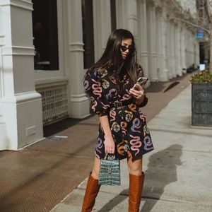 Farm Rio Snake Shirt Dress